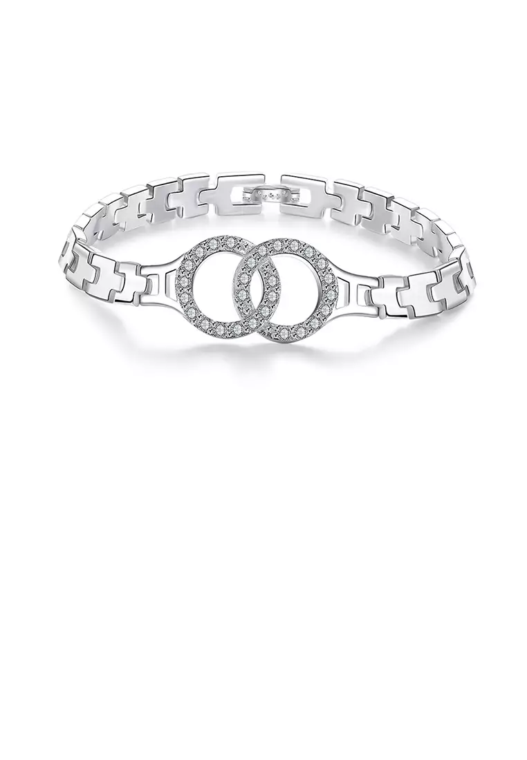 Buy Glamorousky Fashion Elegant Double Circle Bracelet with