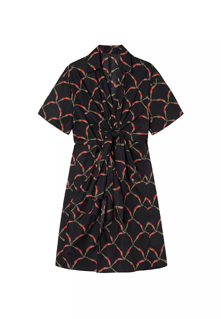 X型寬鬆前衛極簡通勤短袖連衣裙