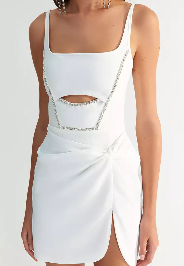 Sequined Cut Out Dress