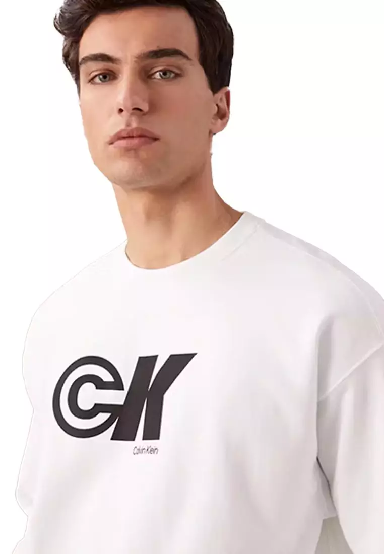 Buy Calvin Klein CKJ Sweatshirts White 2026 Online | ZALORA Philippines