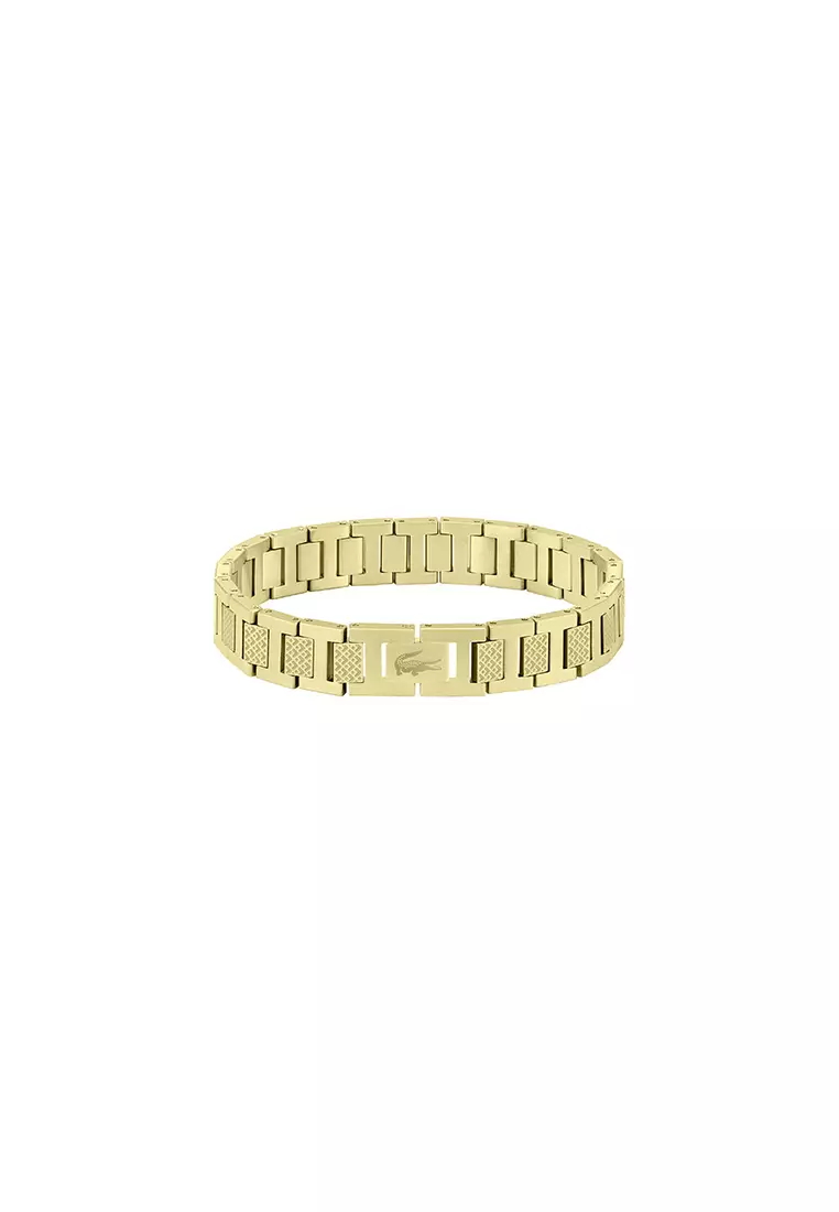 Buy Lacoste Metropole Men's Ionic Plated Thin Gold Steel Link