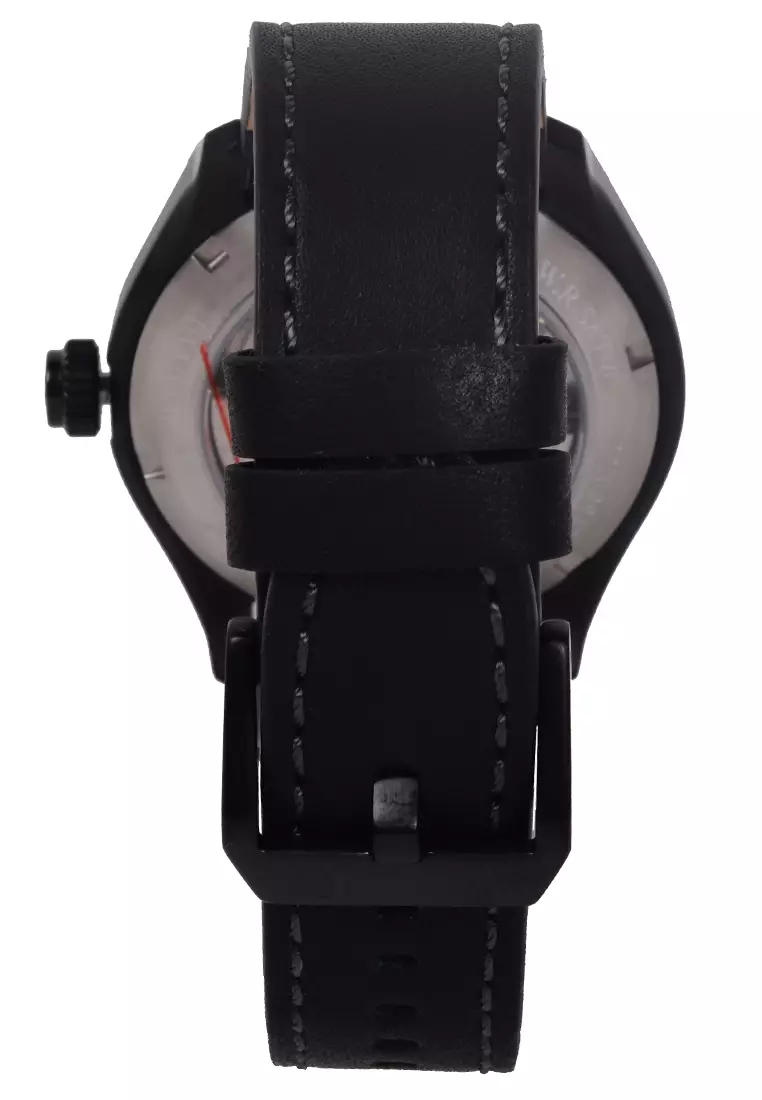 Alexandre Christie - Jam Tangan Automatic Pria - Black - Leather Strap - 3044 MALEPBA