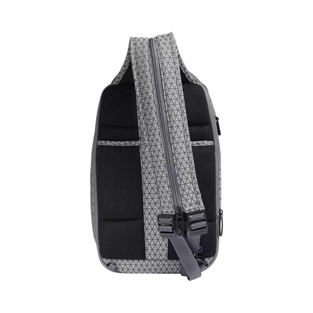 Recycled Fabric Chest Bag Grey