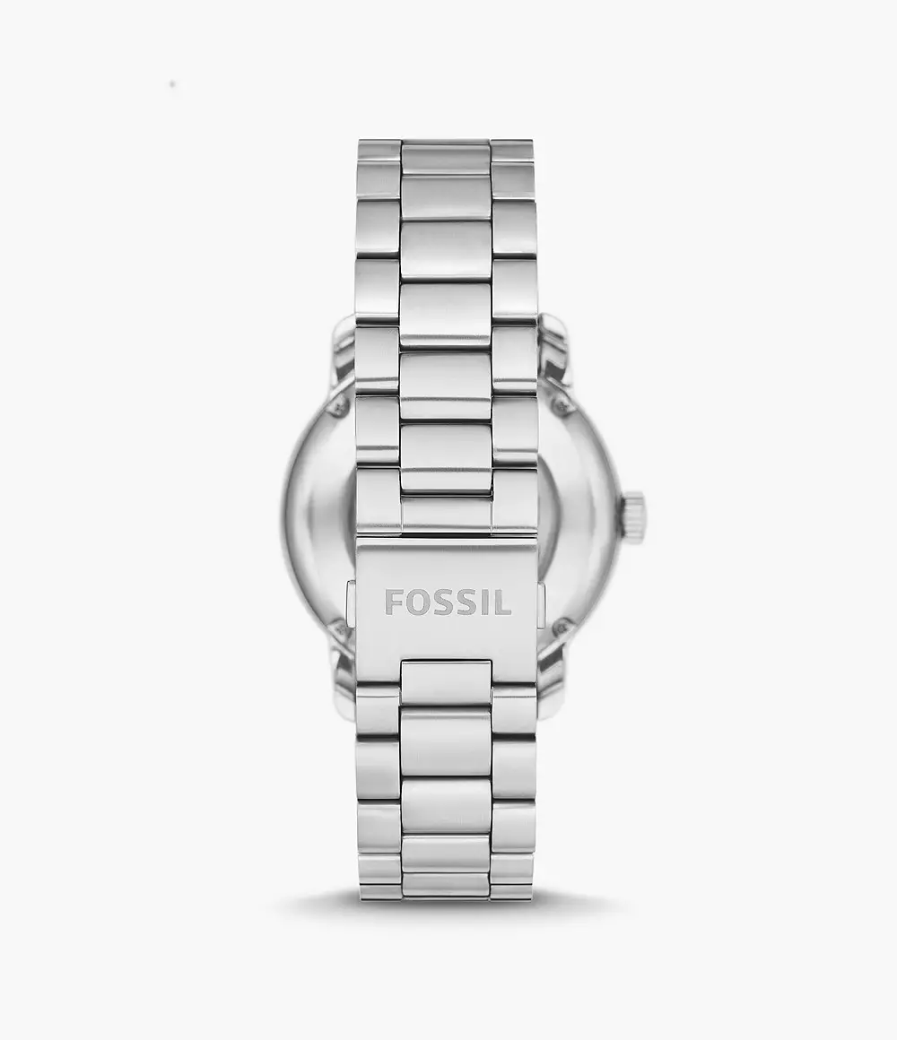 Fossil Heritage Oasis Dial Automatic Silver Jam Pria - ME3249