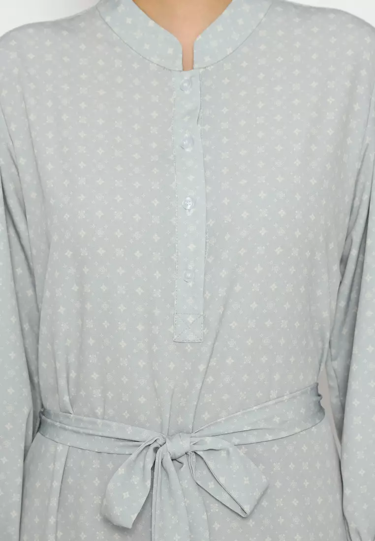 Mosleem Elegant Casual Polyester Grey By Brilliant Girl Warna Grey