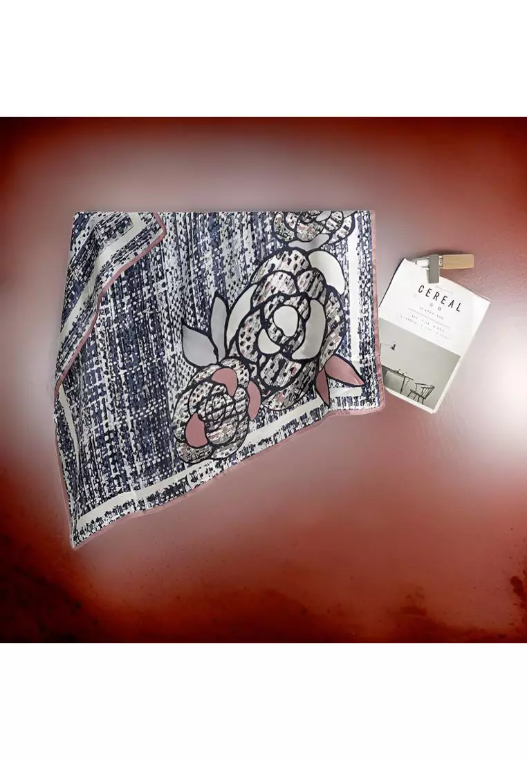 Luxury Silk Ladies' Large Scarf, Sun-Proof Crepe Satin, Premium Souvenir.