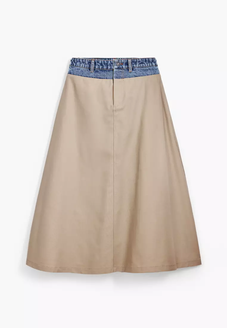 Long flared skirt