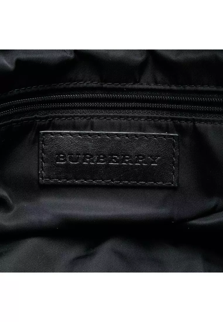 Pre-Loved Burberry Supernova Check Nylon Buckleigh Tote