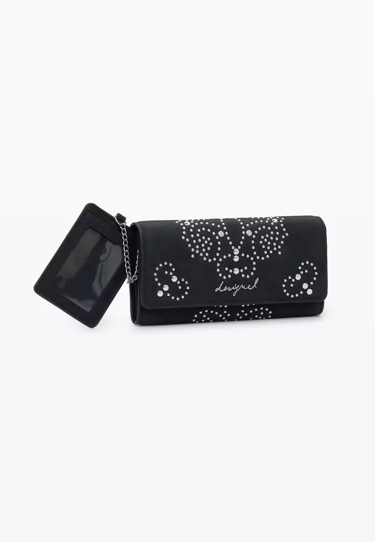 Large studded cardholder wallet