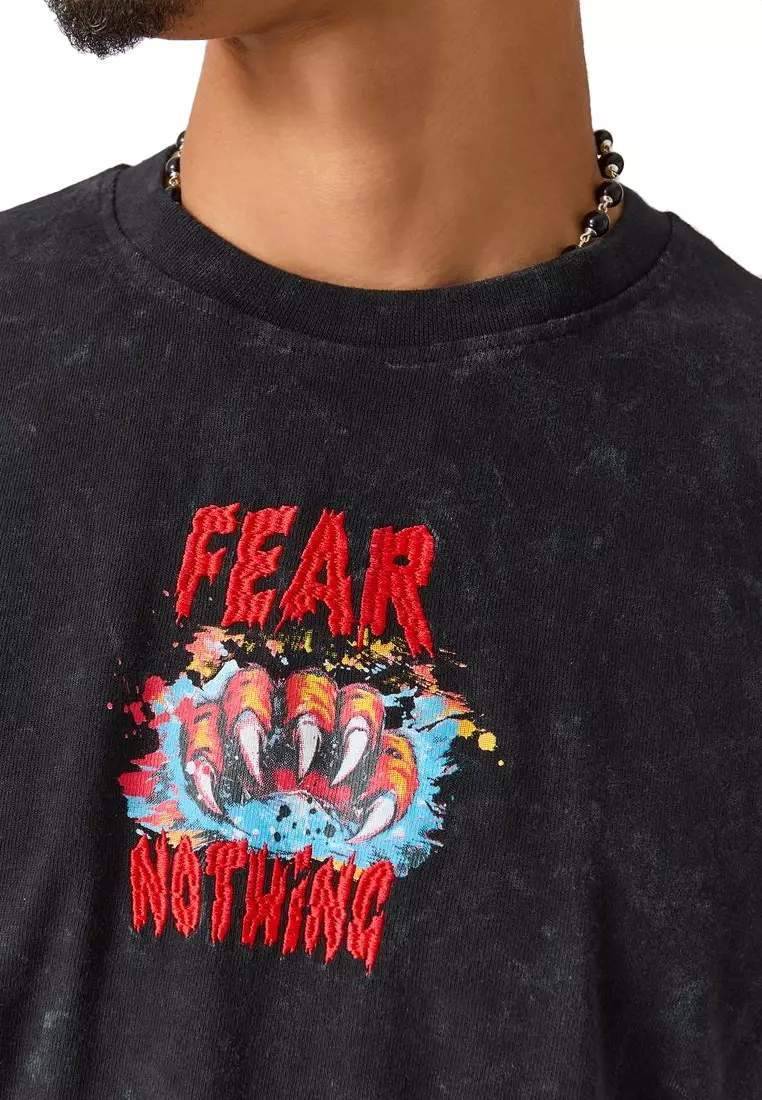 NYC Streetwear - Stay Wild Tiger Short Sleeves Tee - Black