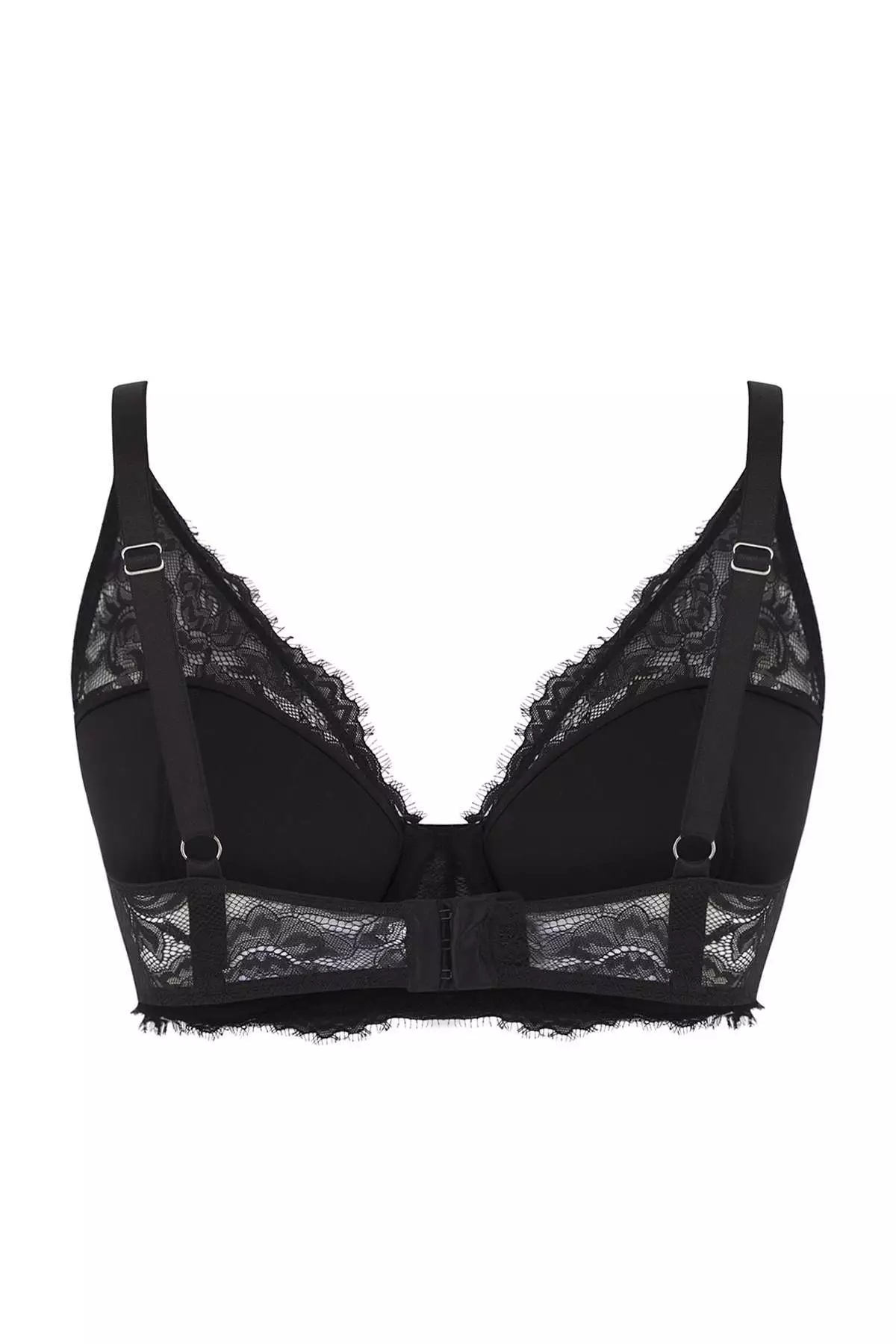 Black Lace Sponge Covered Plus Size Bra