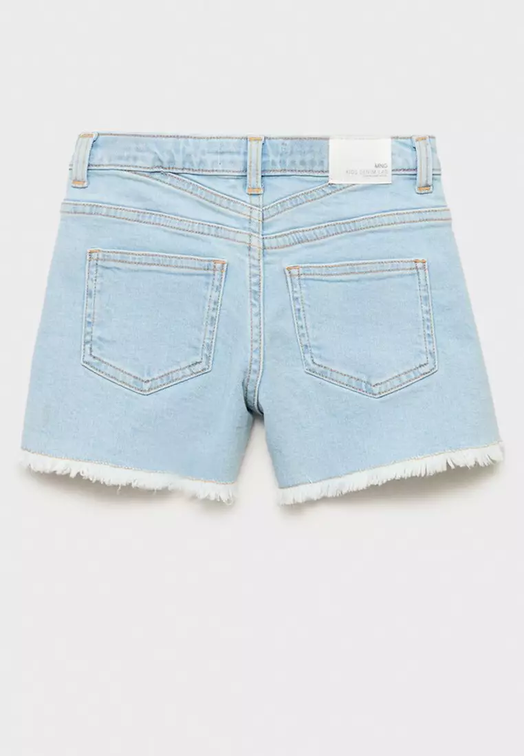Frayed Denim Shorts