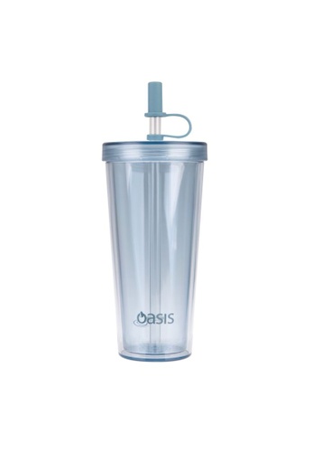 Oasis blue Oasis Insulated Smoothie Tumbler with Straw 520ML - Blueberry 5265AACC87F841GS_1