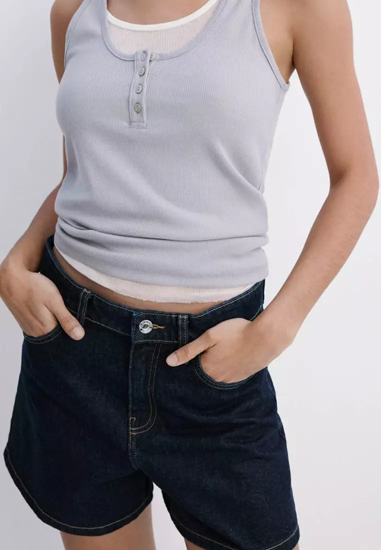 Straight-Fit Denim Shorts