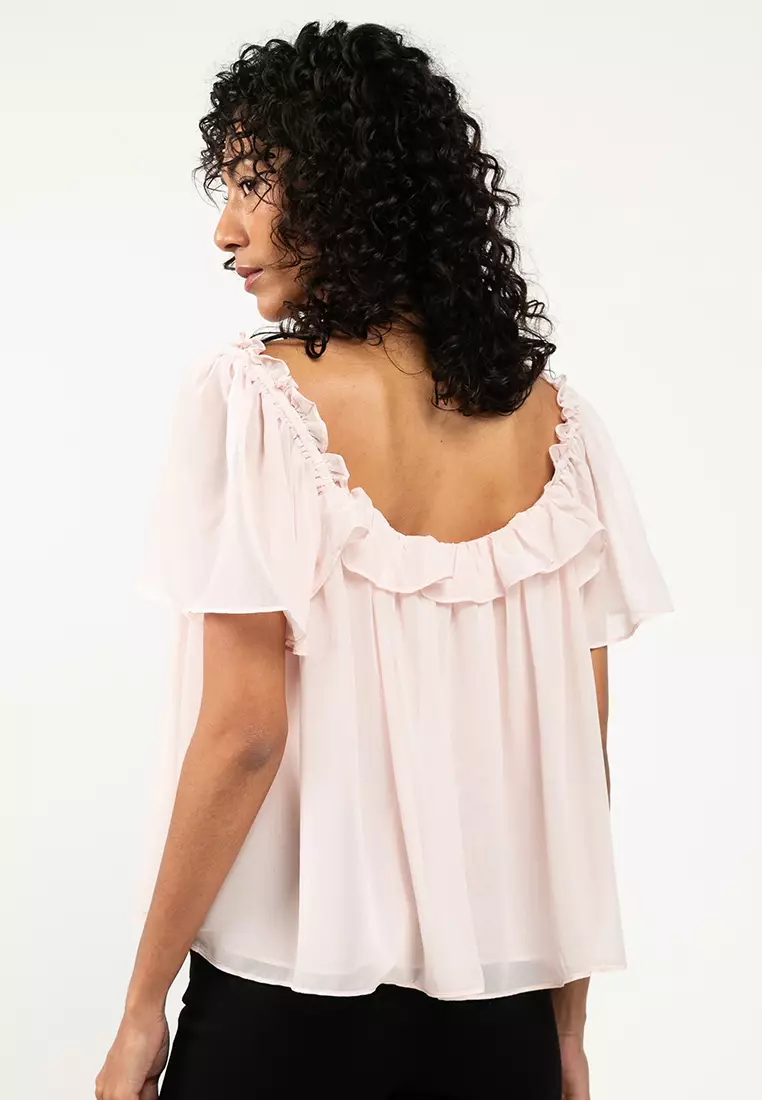 Short Sleeve Flower Top