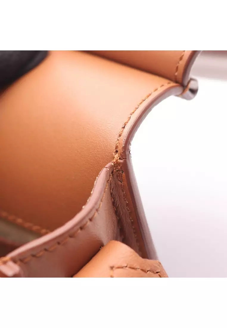 Pre-Loved Givenchy infinity mini saddle Shoulder bag leather Brown