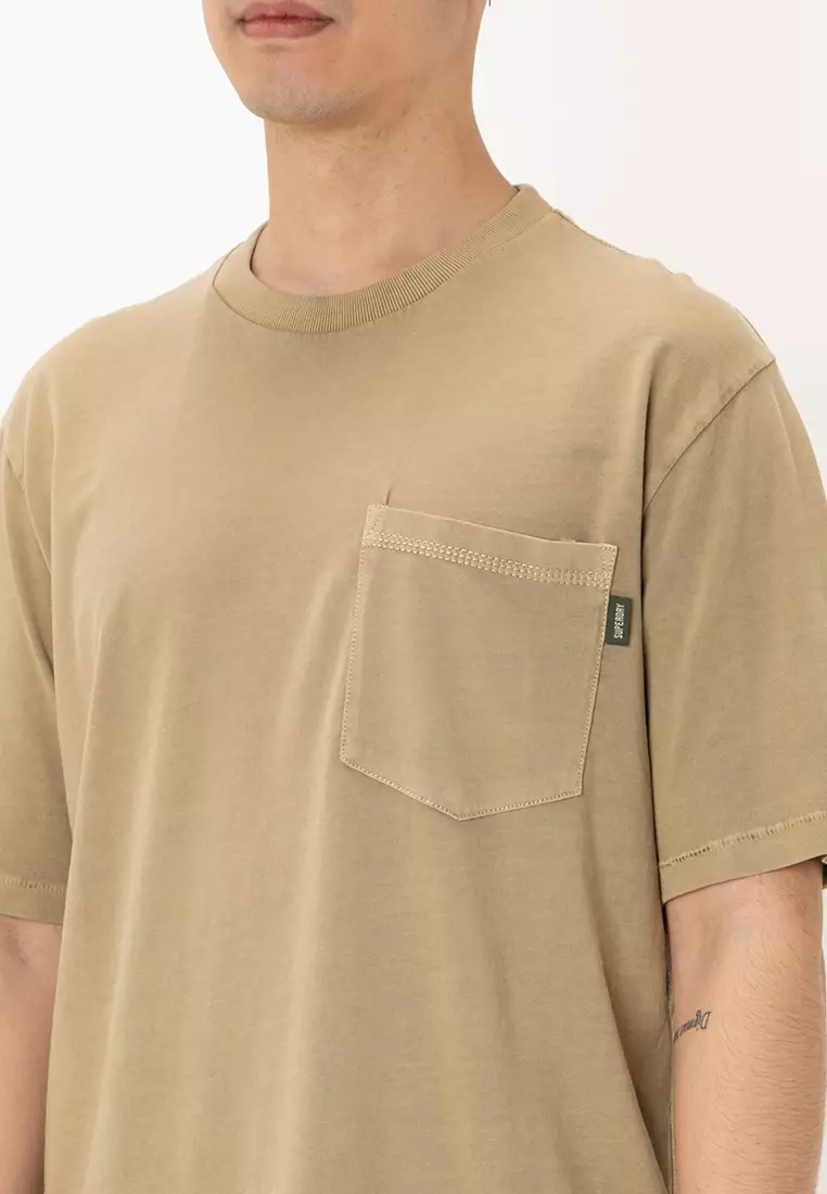 Contrast Stitch Pocket Tshirt