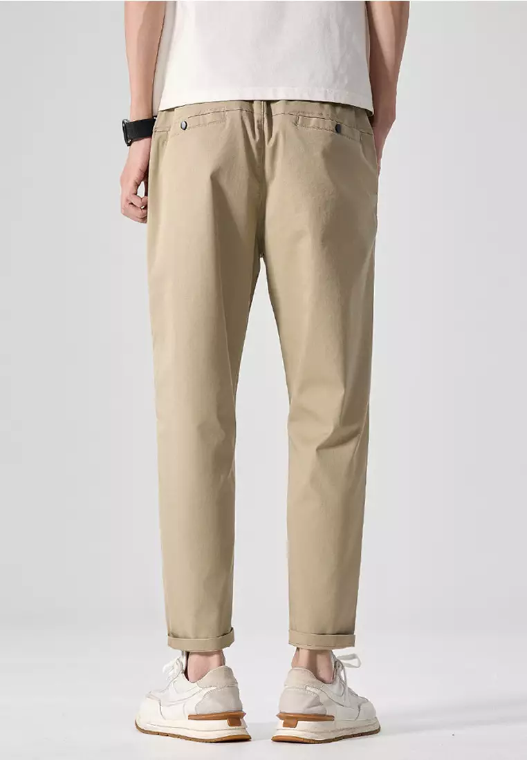 Elasticated Waist Slim Ankle Pants