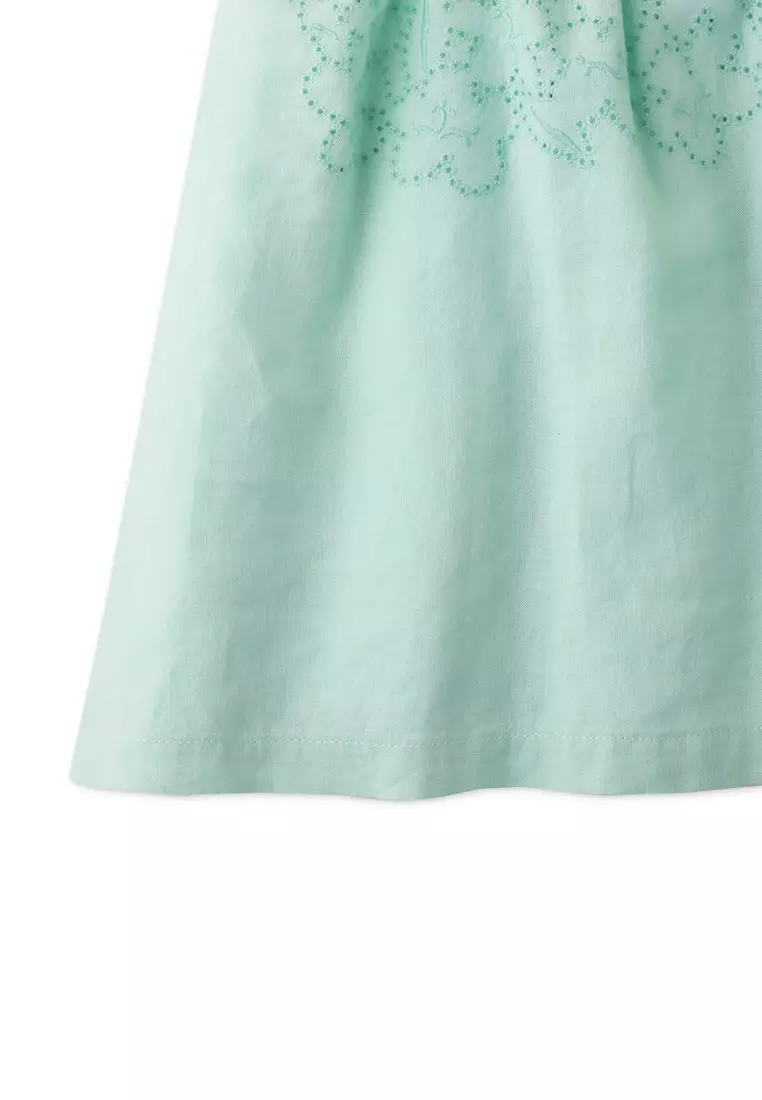 Baby Girls Swing Dress With Cut Out Lace Detail