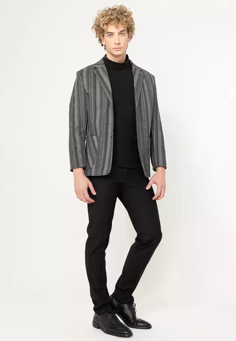 Casual Shadow Stripes Blazer