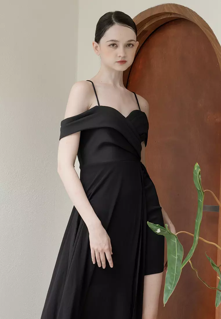 雪纺露肩晚礼服