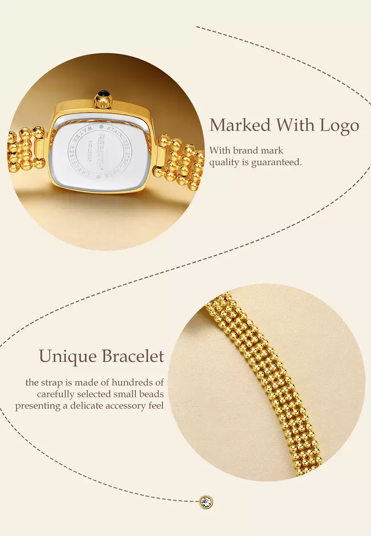 Jam Tangan Wanita Korea Elegan Jam Gelang Wanita Anti Air Tali Gelang Jam Tangan Cewek Original allgold