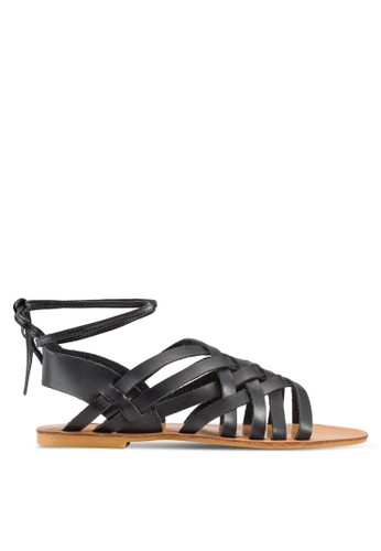 Colbie Weaved Laced Up Sandals