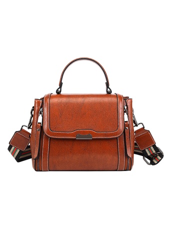 Lara brown Women's Vintage Leather Handbag Shoulder Bag - Brown FDA6FAC8C710FAGS_1