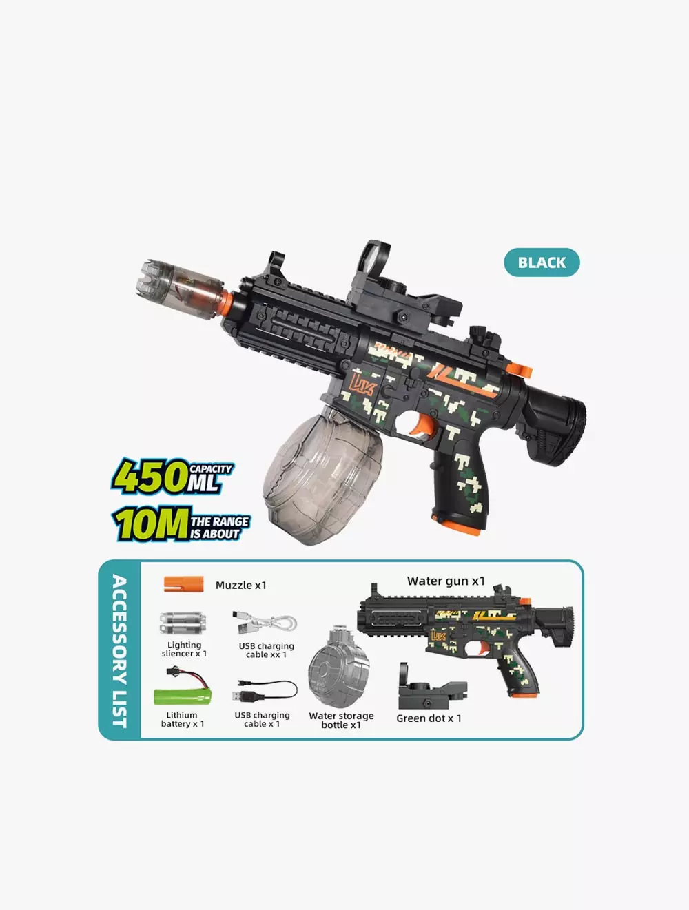 Playtime Fun M416 Lite Electric Water Blaster - PFNCPS306480