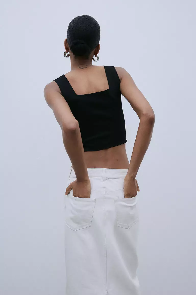 Cropped vest top