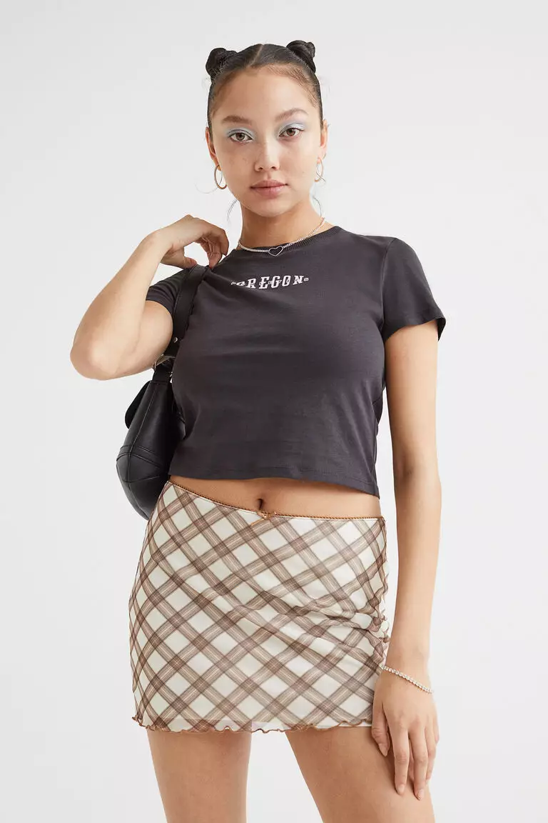 Jual H&M Mesh mini skirt Original 2023 ZALORA Indonesia