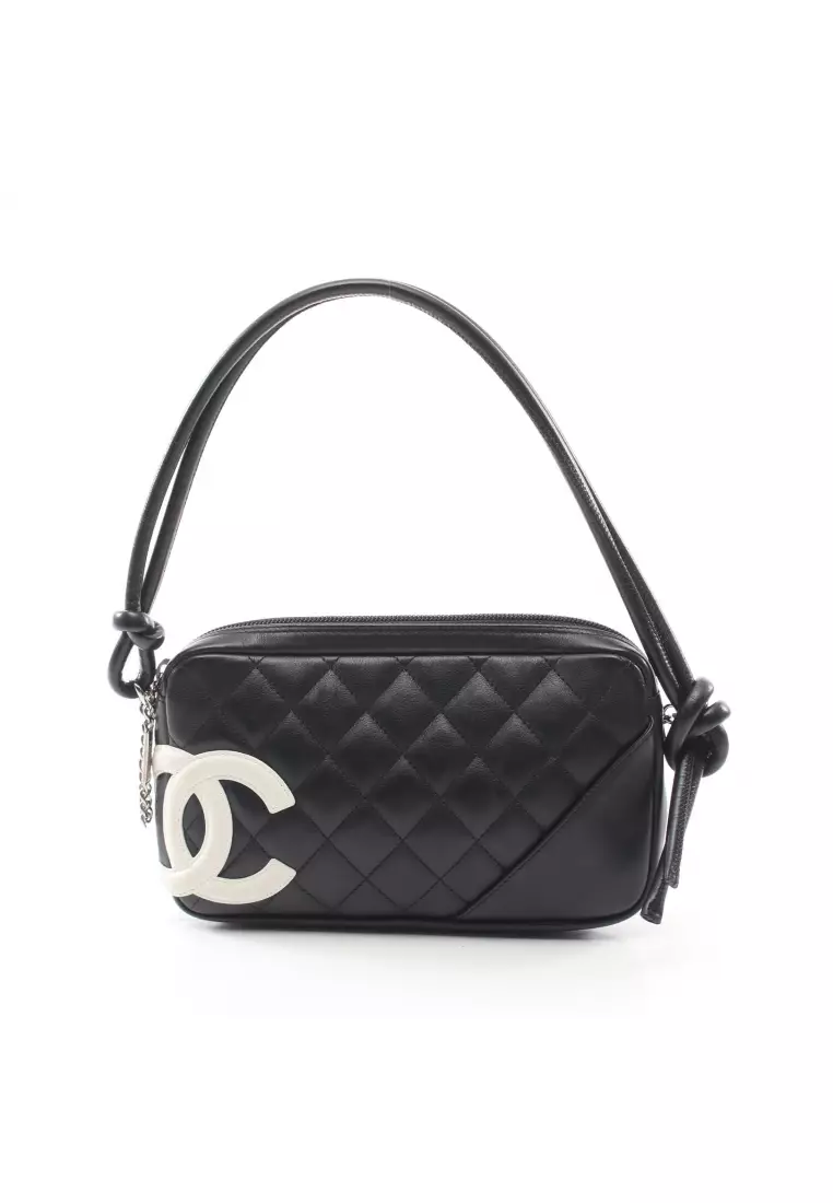 Chanel Ligne Cambon White Pochette Bag