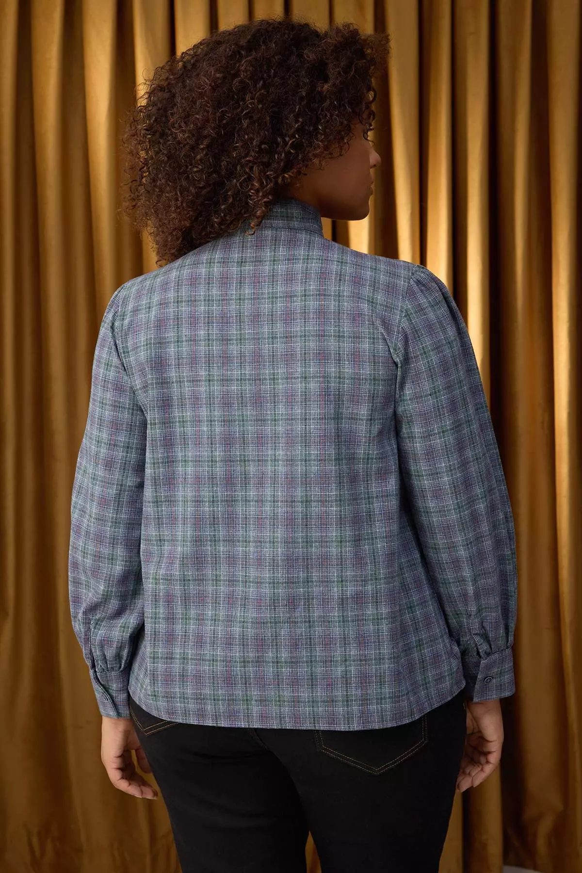 Multicolored Woven Plus Size Blouse