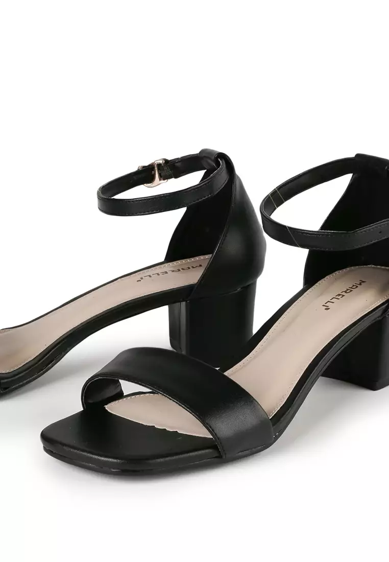 Beth Sandal Ankle Strap Low Heels Wanita