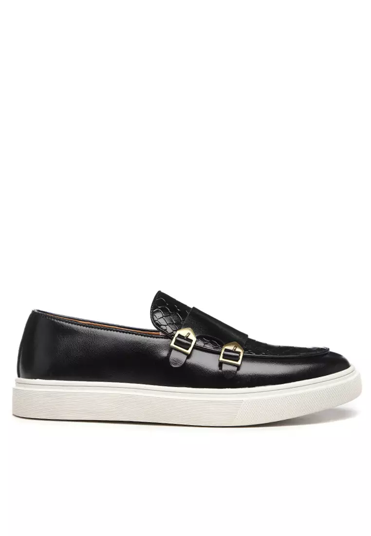 Discount on Twenty Eight Shoes  shoes - SKU: Texture Synthetic Leather Buckle Loafers WZWH-S22