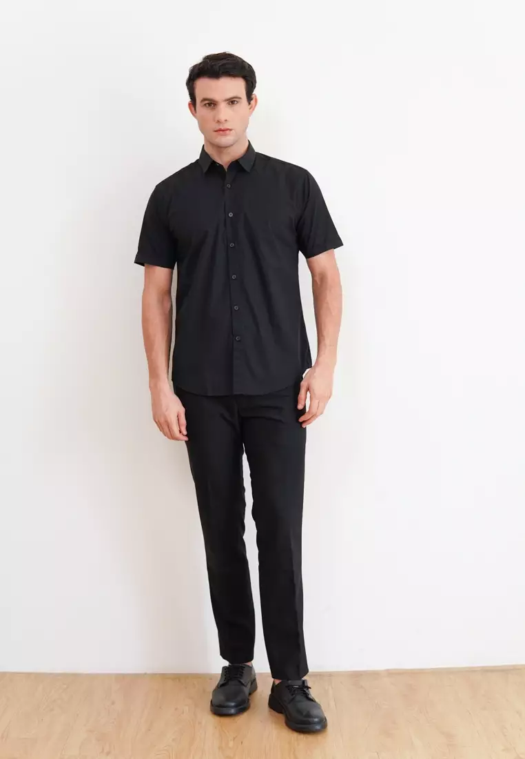 BLACK SHORT SLEEVE SHIRT