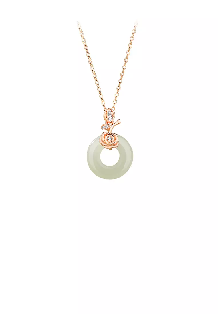 White hotsell rose pendant