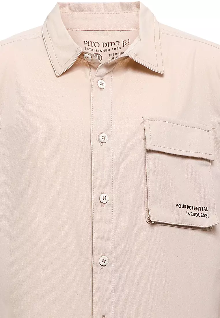 Pito Dito Boy Kastilia Kemeja Panjang Anak Khaky - Size 4