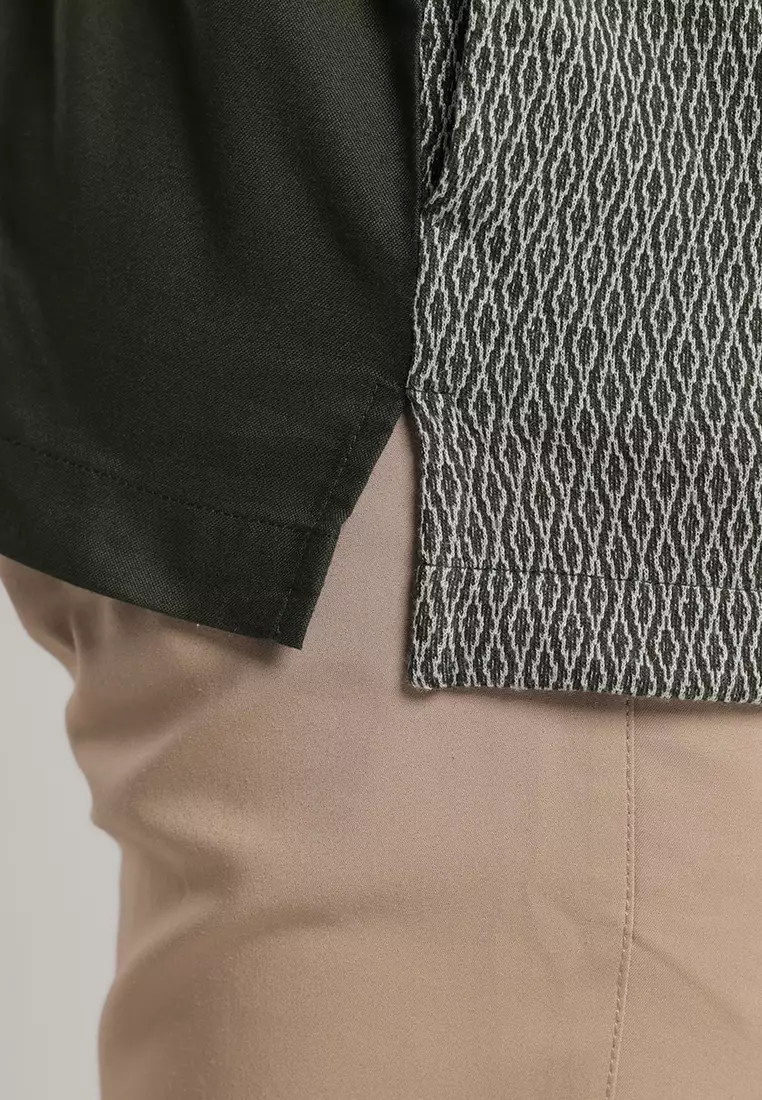 MOC - Kemeja Shanghai Lengan Pendek Pria Burga - Olive