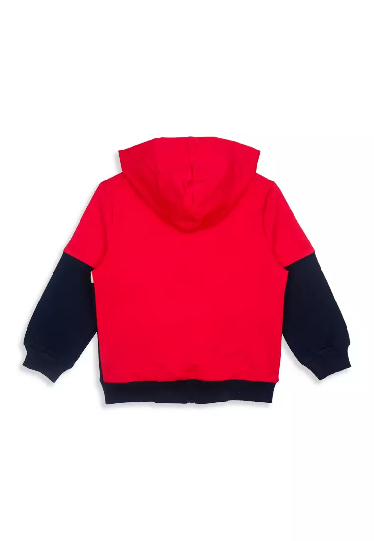 Boys Jacket With Hood And Print Details