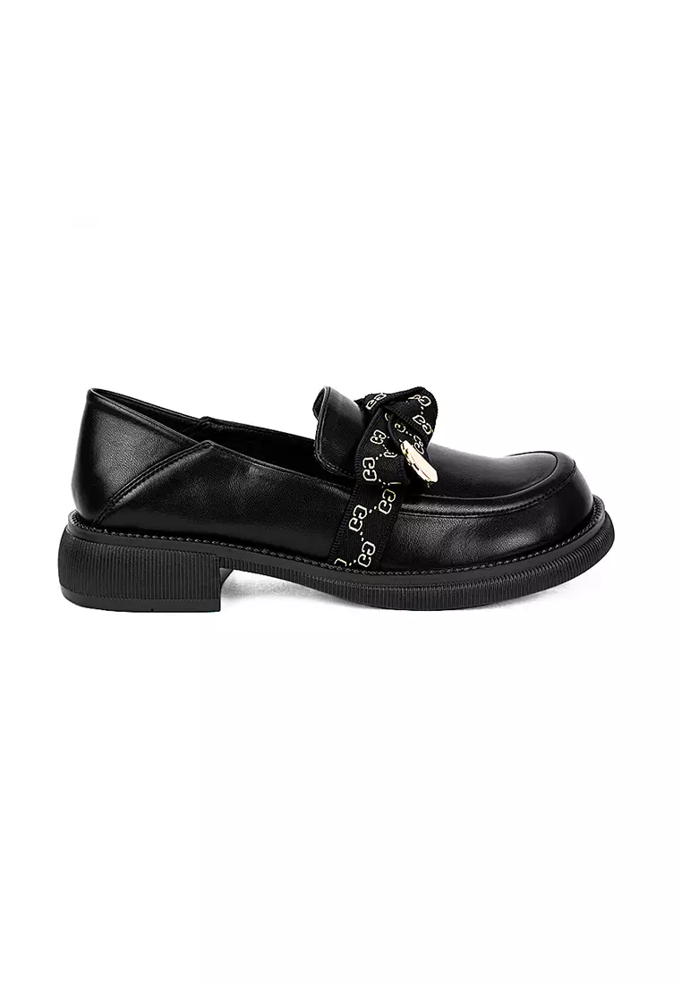 Women's Korean Flats Shoes LW 23346 Black C21 C33