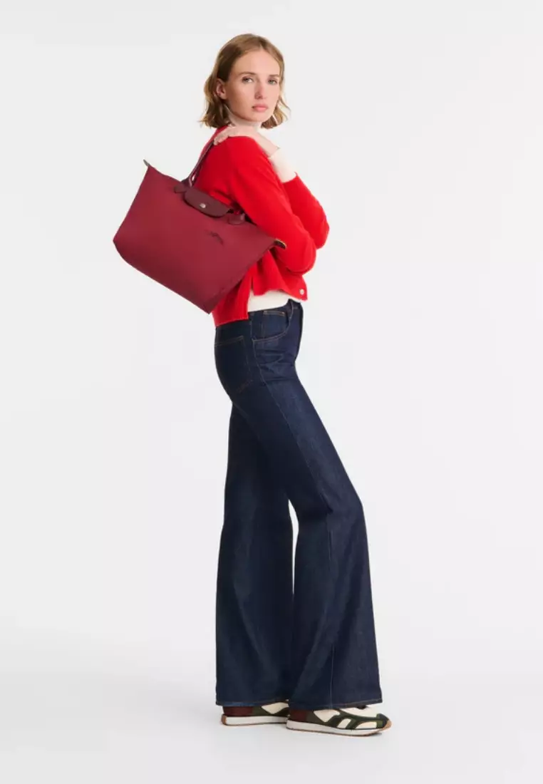 Longchamp Le Pliage Green M Tote Bag Pomegranate