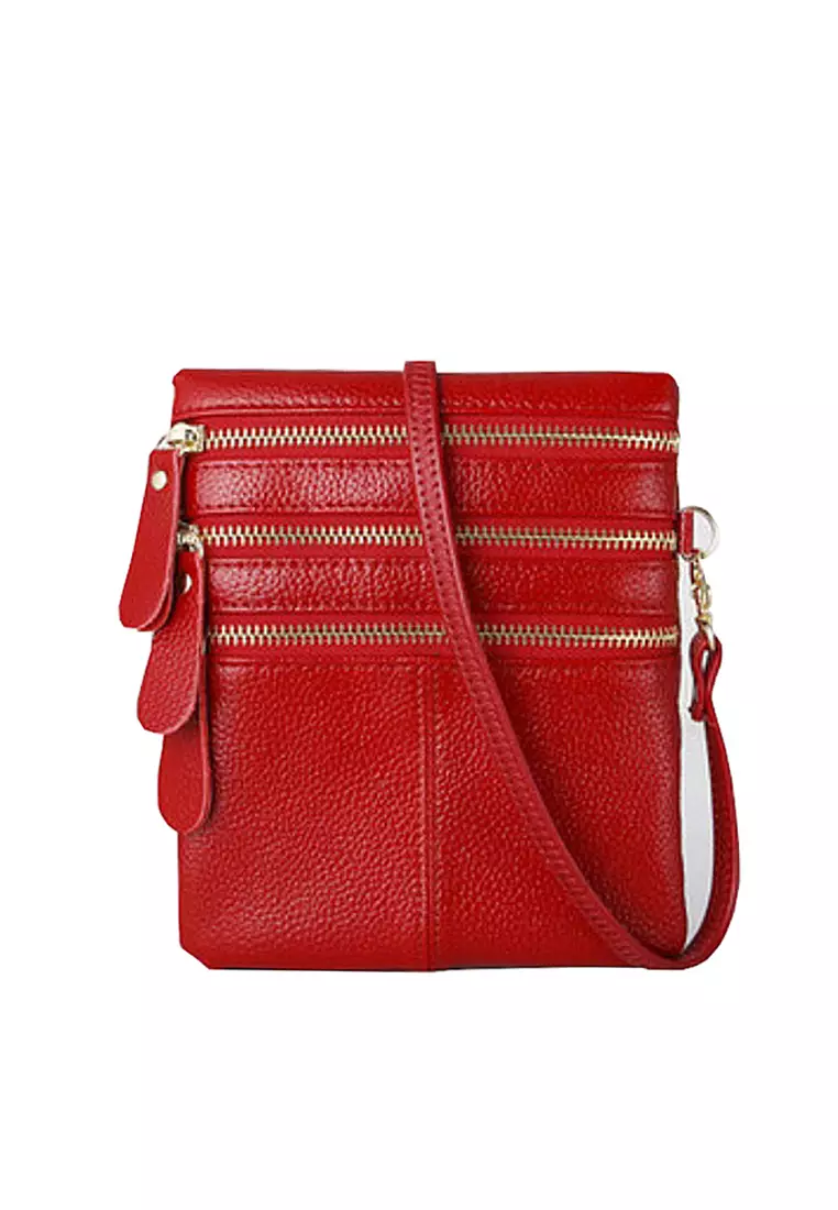 Red leather crossbody handbags shop