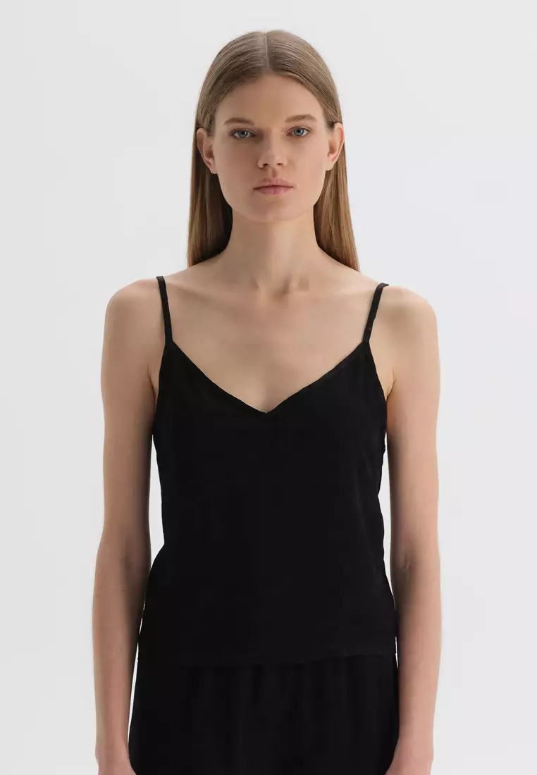 Black Tanktop, Regular Fit, Homewear And Sleepwear for Women