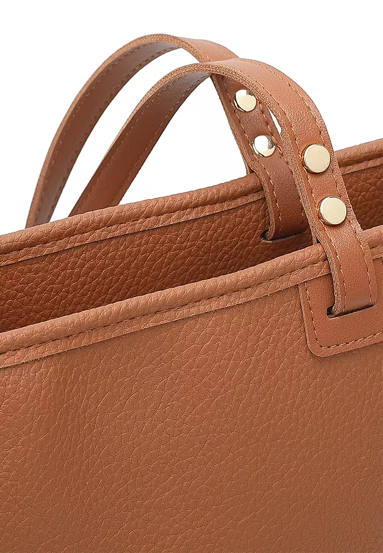 Women's Tote Bag / Shoulder Bag / Top Handle Bag - Brown