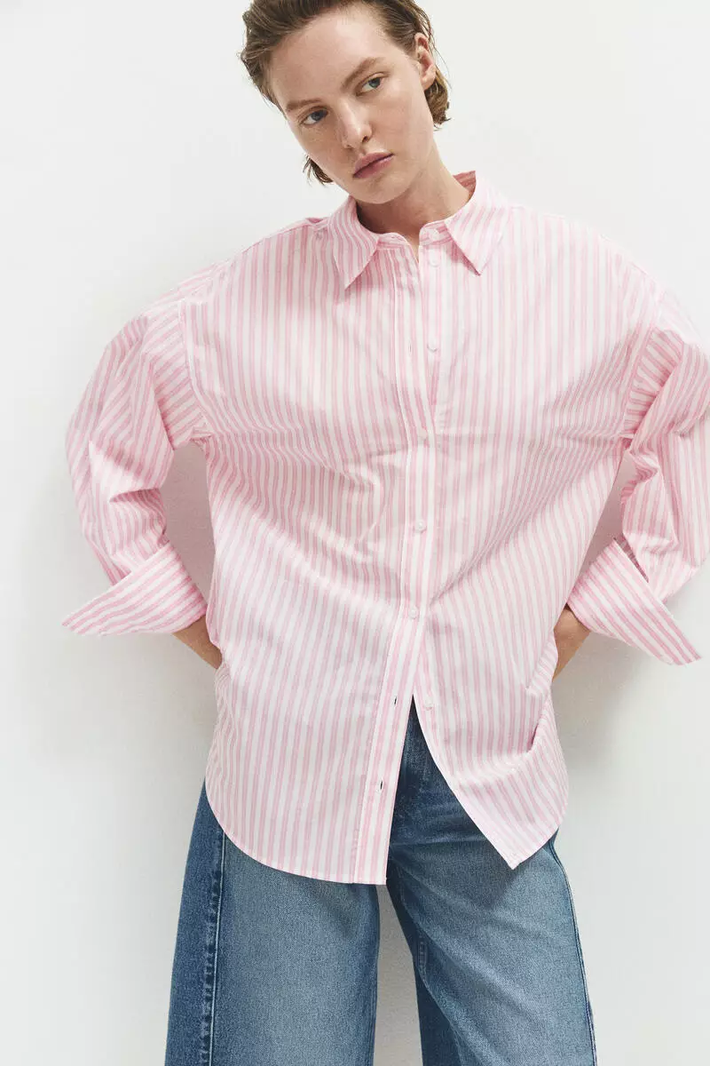 Oversized poplin shirt