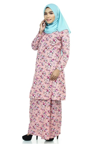 Buy Leinani Kurung Pahang from Ashura in Pink and Multi only 99.9