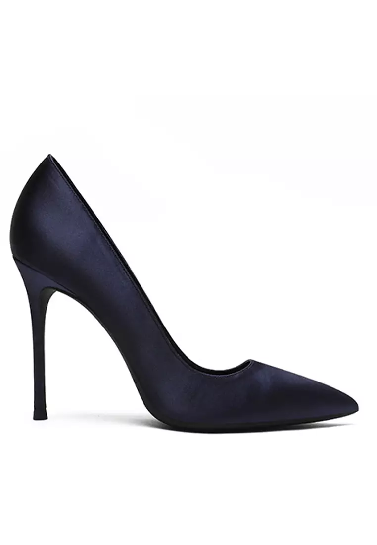 10CM Silk Fabrics Pointed High Heel Shoes HZL213