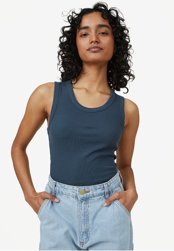 Cotton On The One Organic Rib Scoop Tank Top | ZALORA Philippines