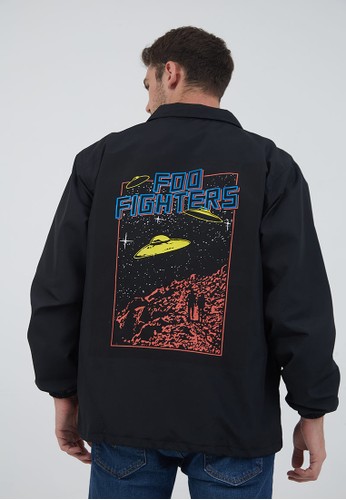 Men Coach jacket Foo Fighters Black